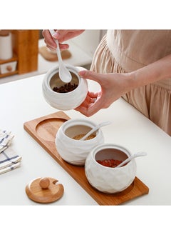 General Creative ceramic spice jars for the kitchen salt and MSG condiment jars household spice boxes seasoning jar set  - Image 1