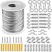 HT H&T String Light Hanging Kit, Outdoor Lights Hanging Kit, Globe String Lights Suspension Kit with 164ft Coated  - Image 2