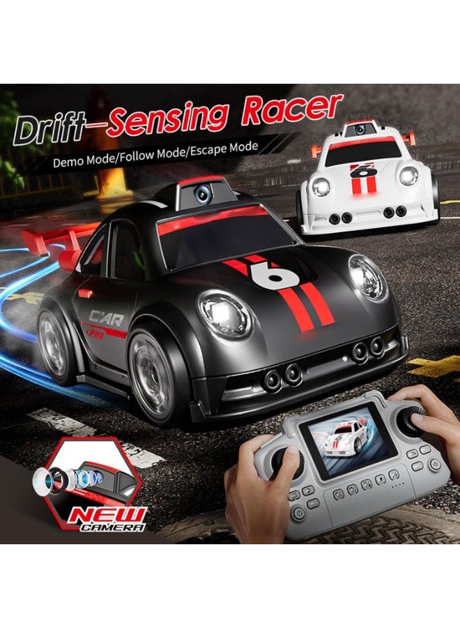 ELTRAZONE RC Drift Car with 1080P Camera Intelligent AI Tracking Racing Vehicle, 2.4 Inch LCD Screen Remote Control, FPV Real Time Driving View, Rechargeable High Speed Drift Car for Boys Beginners and Hobby Enthusiasts Black - Image 3