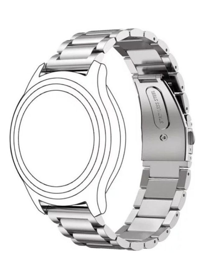 NIBEMINENT Three Flat Buckle Replacement Watchband For Samsung Galaxy Watch Active 2 Silver - Image 3