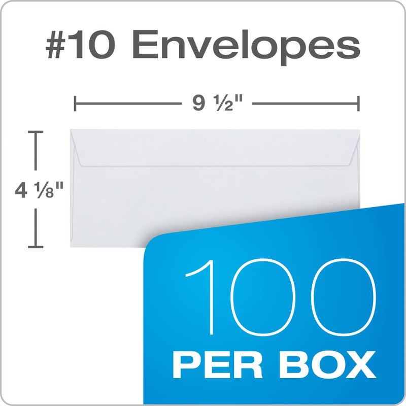 Quality Park #10 Security Envelopes, No Window, Redi-Strip Self Seal Envelopes, 24-lb White Wove, 4-1/8" x 9-1/2", 100 per Box (QUA69117) - Image 3