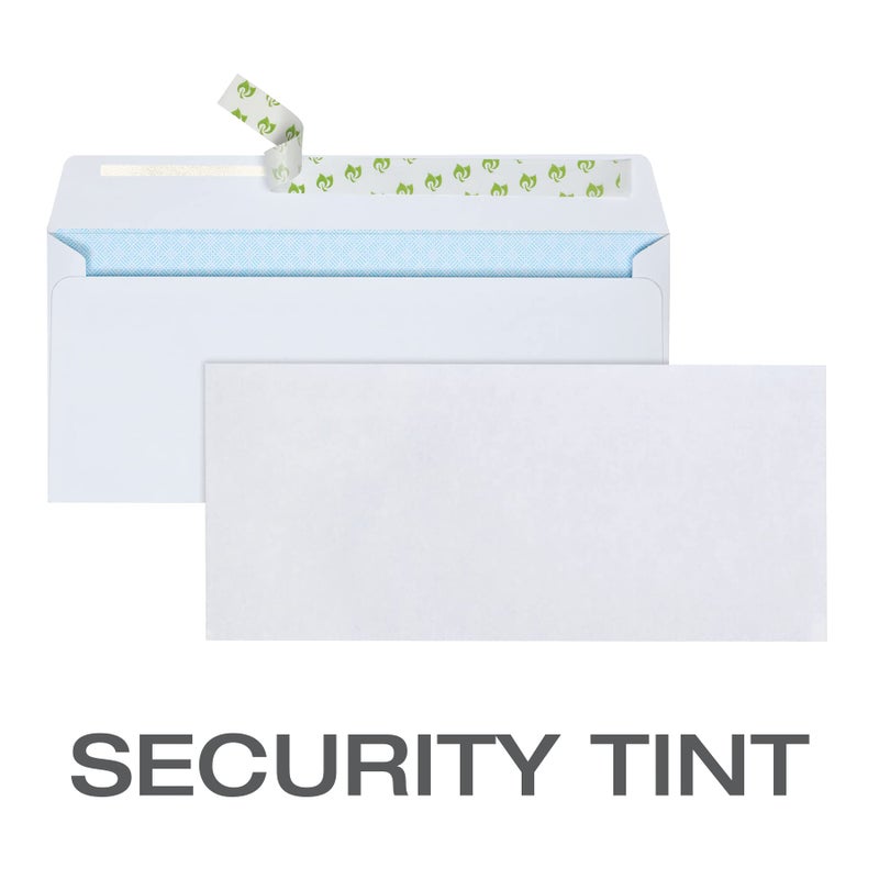 Quality Park #10 Security Envelopes, No Window, Redi-Strip Self Seal Envelopes, 24-lb White Wove, 4-1/8" x 9-1/2", 100 per Box (QUA69117) - Image 4