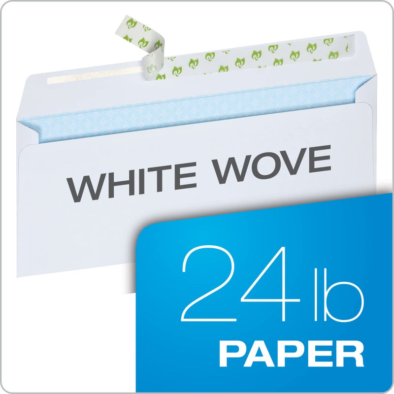 Quality Park #10 Security Envelopes, No Window, Redi-Strip Self Seal Envelopes, 24-lb White Wove, 4-1/8" x 9-1/2", 100 per Box (QUA69117) - Image 5
