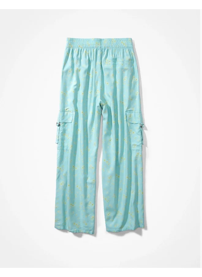 American Eagle AE Super High-Waisted Cargo Wide-Leg Pant
