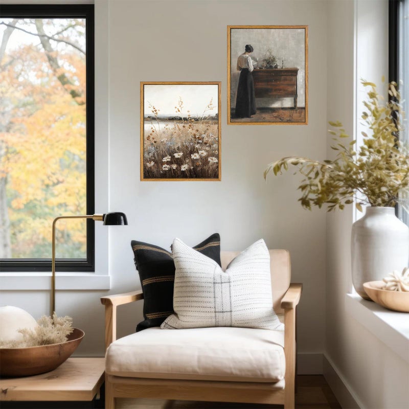 KBKBART عتيقة جدار ديكور الفن طباعة قماش مؤطرة الجدار الفن في منتصف القرن سيدة النساء الكلاسيكية اللوحة صورة عتيقة لوحة أوروبية لالتقاط غرفة نوم الحمام جدار الفن ("9" "" x11 ") - Image 4