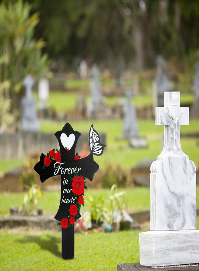 JMZYJZH Cemetery Decorations for Grave, Grave Site Decorations for Cemetery, Cross Grave Markers for Cemetery - Image 3
