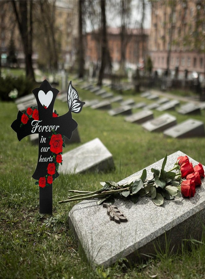 JMZYJZH Cemetery Decorations for Grave, Grave Site Decorations for Cemetery, Cross Grave Markers for Cemetery - Image 4