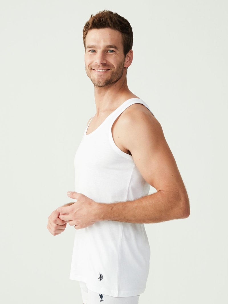 BASE. Polo Assn. - Men's White 2-Piece Undershirt 90000