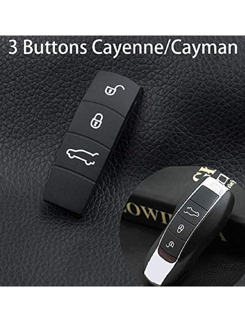 althiqahkey Remote Key Button Cover Compatible with Porsche, Jaronx Key Fob Center Button Rubber Protectors Keyless Entry Button Skin Jacket (Compatible with:Porsche Cayenne/Manca)  - Image 1
