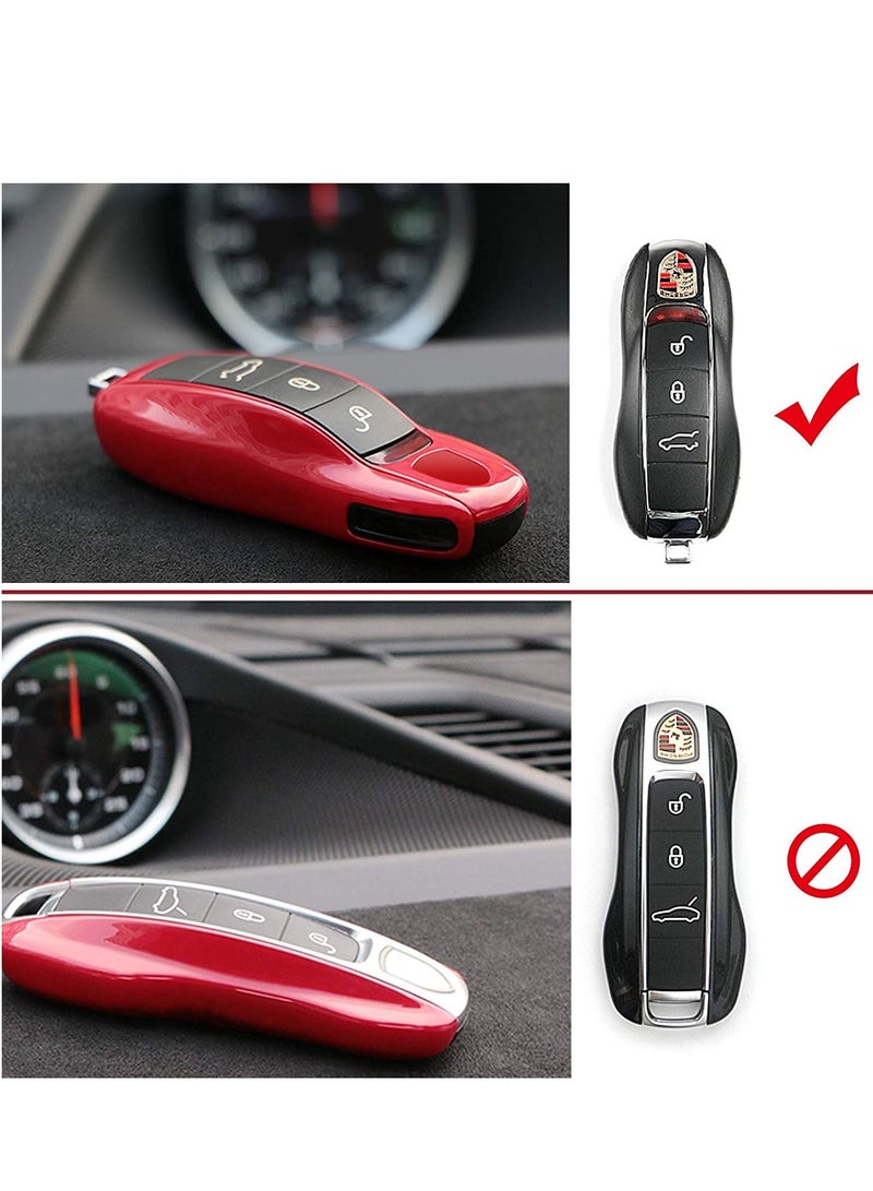 althiqahkey Remote Key Button Cover Compatible with Porsche, Jaronx Key Fob Center Button Rubber Protectors Keyless Entry Button Skin Jacket (Compatible with:Porsche Cayenne/Manca)  - Image 3