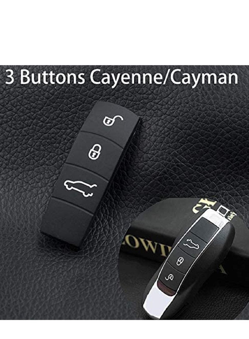 althiqahkey Remote Key Button Cover Compatible with Porsche, Jaronx Key Fob Center Button Rubber Protectors Keyless Entry Button Skin Jacket (Compatible with:Porsche Cayenne/Manca)  - Image 2