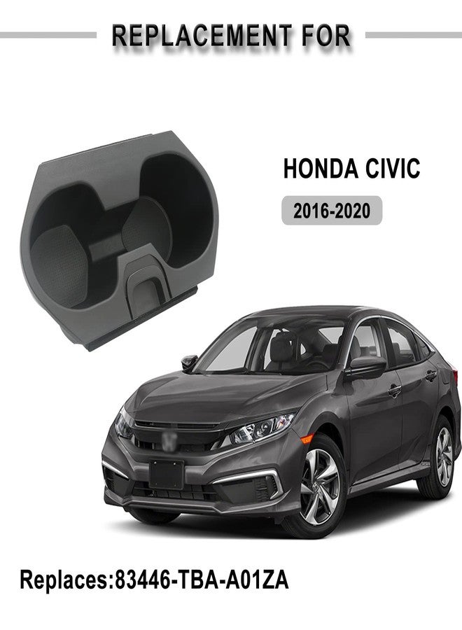 APPERFiT Civic Cup Holder Insert w/Coaster for Center Console Compatible with 10th Gen Honda Civic Lx Ex Si Accessories Coupe Sedan Hatchback Sport 2016-2020 83446-TBA-A01ZA - Image 3