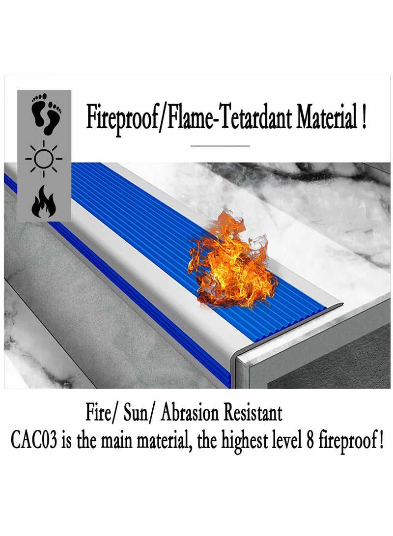 Stair Leading Edge Protector, Waterproof Anti-Slip Rubber Step Adhesive Decorative Protection Strip for Home School Nursing Indoor and Outdoor Steps(Yellow) - Image 4