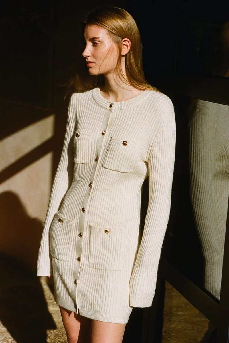 H&M Pocket-front knitted dress