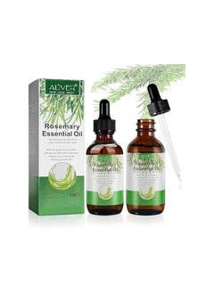 Rosemary Essential Oils (2 Pack) Rosemary Oil for Hair Growth Organic , Organic ingredients, Pure Natural , Reduce Hair Loss, Deeply Nourishing Scalp, Improves Blood Circulation, Control sebum
