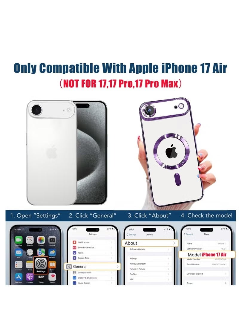 iPhone 17 Air Case with Magsafe | Shockproof, Privacy Tempered Glass & Full Camera Lens Protection for 6.5-inch iPhone 17 Air - Image 2