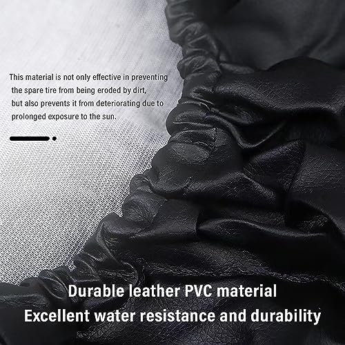 IHOTDER غطاء إطار احتياطي للسيارة، أغطية إطارات جلد PVC، غطاء إطار احتياطي للسيارة، غطاء إطار مقطورة، غطاء إطار احتياطي مقاوم للماء والغبار، ملحقات السيارة تناسب إطارات 31-33 بوصة - Image 4