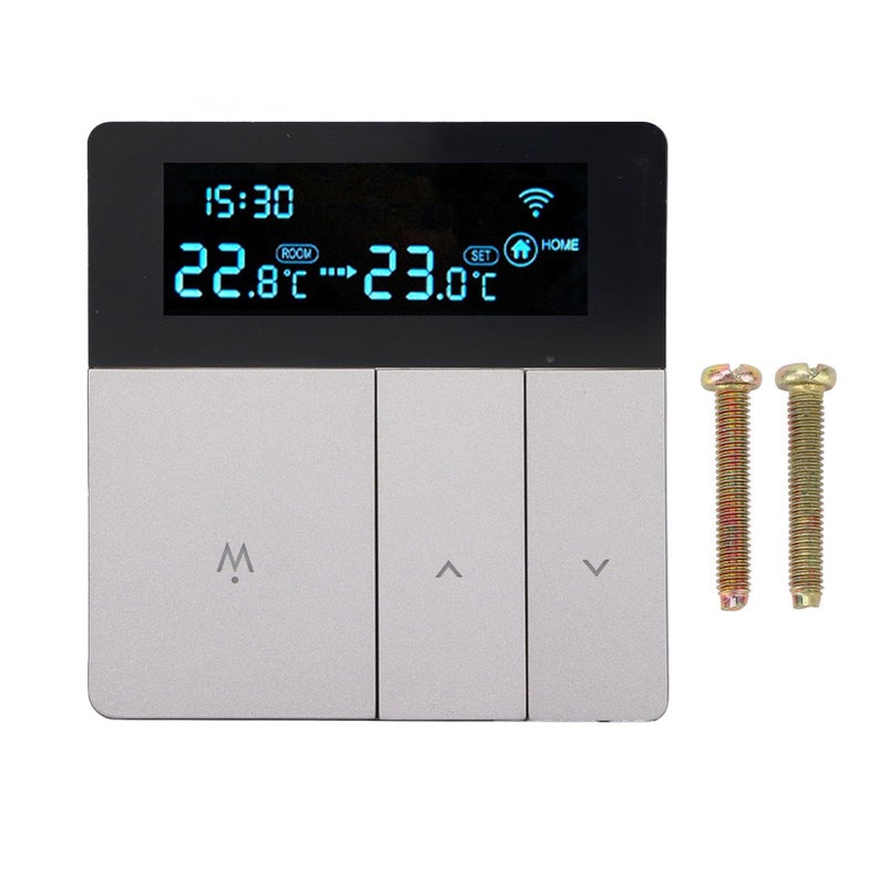 Programmable Smart Thermostat With LCD Color Screen High Accuracy Temperature Control Energy Saving AC90 240V Grey Standard Type - Image 2