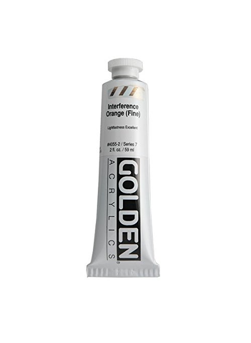 Golden - Golden Heavy Body Acrylic Paints 59ML Interference Orange (Fine) - Image 1