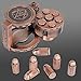 CZYY Metal Polyhedral Bullet Dice Set of 7 with Spinning Revolver Cylinder Container Cyberpunk Style Dice for DD SciFi War or Crime Theme Tabletop Games Copper - Image 2