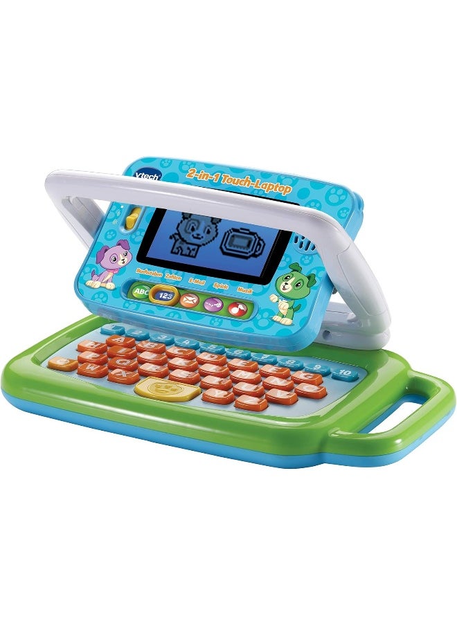 vtech 2-In-1 Touch Laptop - Learning Computer And Touch Tablet For Learning Letters And Numbers - For Children 3-6 Years - Green  - Image 2
