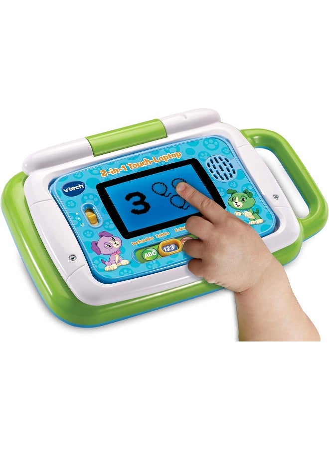 vtech 2-In-1 Touch Laptop - Learning Computer And Touch Tablet For Learning Letters And Numbers - For Children 3-6 Years - Green  - Image 3