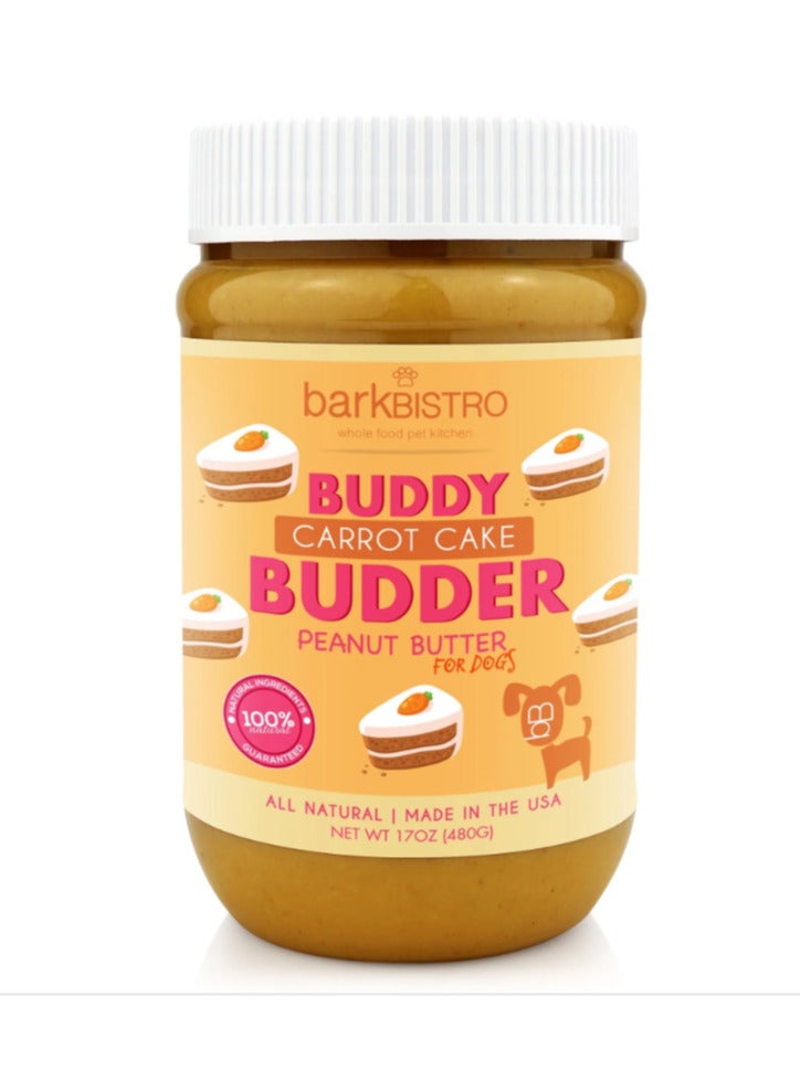 بارك بيسترو بودي بدر سكويز – زبدة فول سوداني طبيعية 100٪ للكلاب، مصنوعة في الولايات المتحدة الأمريكية، [480 جرام | 17 أونصة] 🐶 - Image 1