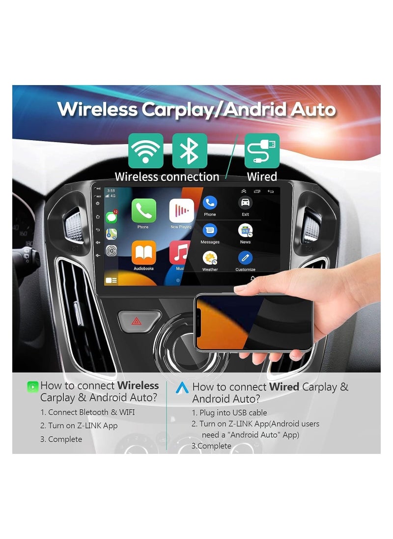 SHEZA STAR Android Screen For Ford Focus 2012 To 2018 2GB RAM 32GB Memory Support Apple Carplay Android Auto Full HD Touch Screen built In Bluetooth USB Radio WiFi Play Store Backup Camera included  - Image 2