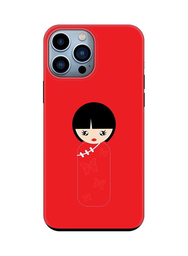 Stylizedd Tough Pro Case for iPhone 15 Pro Max Dual Layer Hybrid PC TPU Customized Mobile Cover Matte Finish Phone Case - Chinese Doll - Image 1