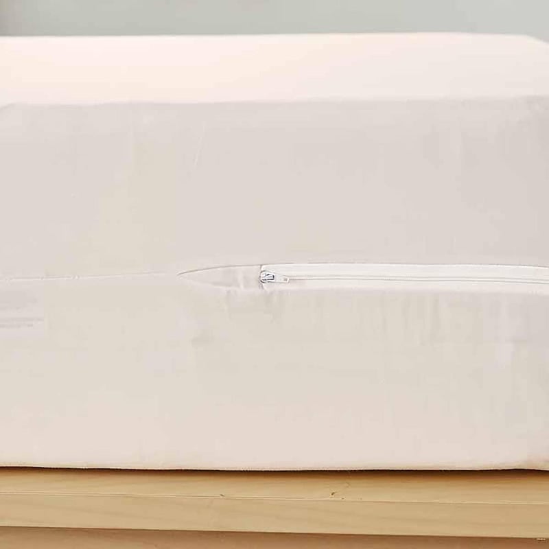 Gilbins 100% Natural Cotton Fleetwood Cotton Mattress Cover, Zips Around The Mattress - Image 3