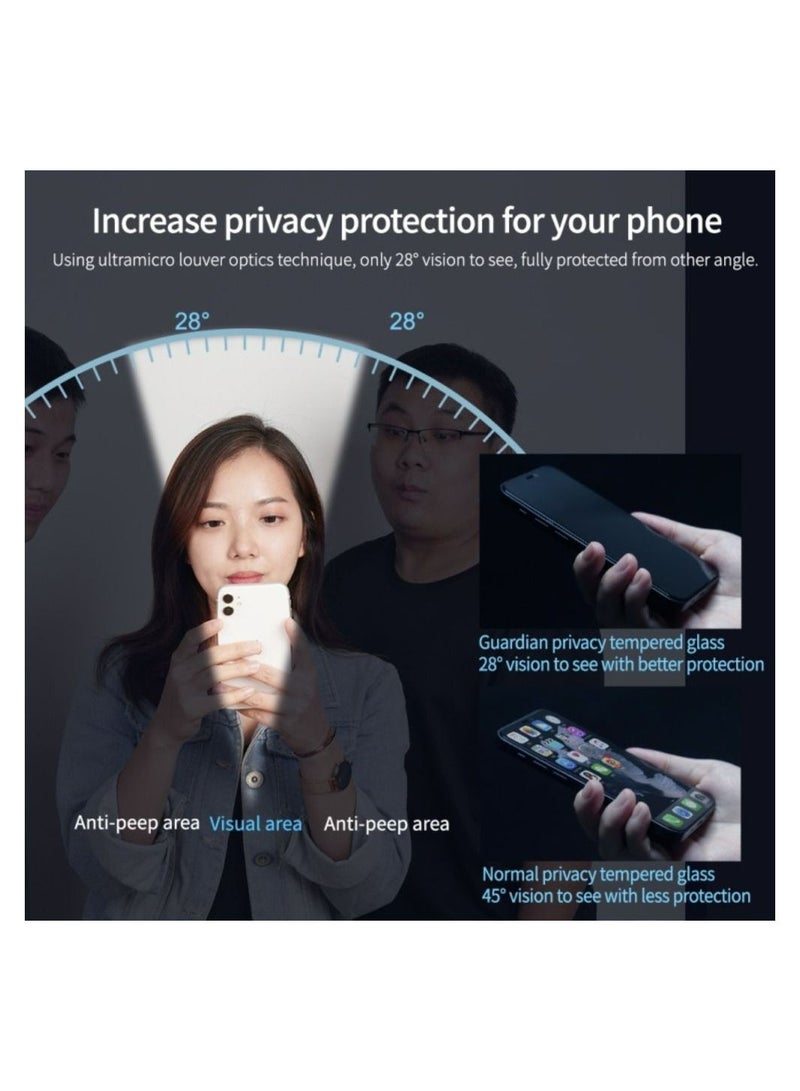 AS2 iPhone 14/13/13 Pro HD Anti-Spy Privacy Glass Protector -  6.1 inch - Image 3