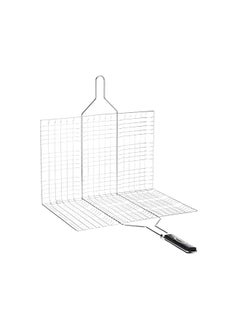 GO2CAMPS Bbq Grill With Wooden Handle Large | Bbq Grill Net With Wooden Handle | Barbecue Grill Tool For Burger,Meat,Fish,Vegetable,Steak Meat Shrimp  - Image 3