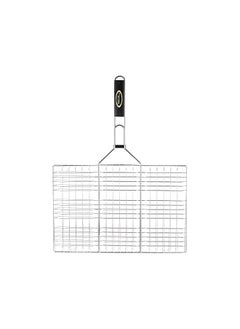 GO2CAMPS Bbq Grill With Wooden Handle Large | Bbq Grill Net With Wooden Handle | Barbecue Grill Tool For Burger,Meat,Fish,Vegetable,Steak Meat Shrimp  - Image 2