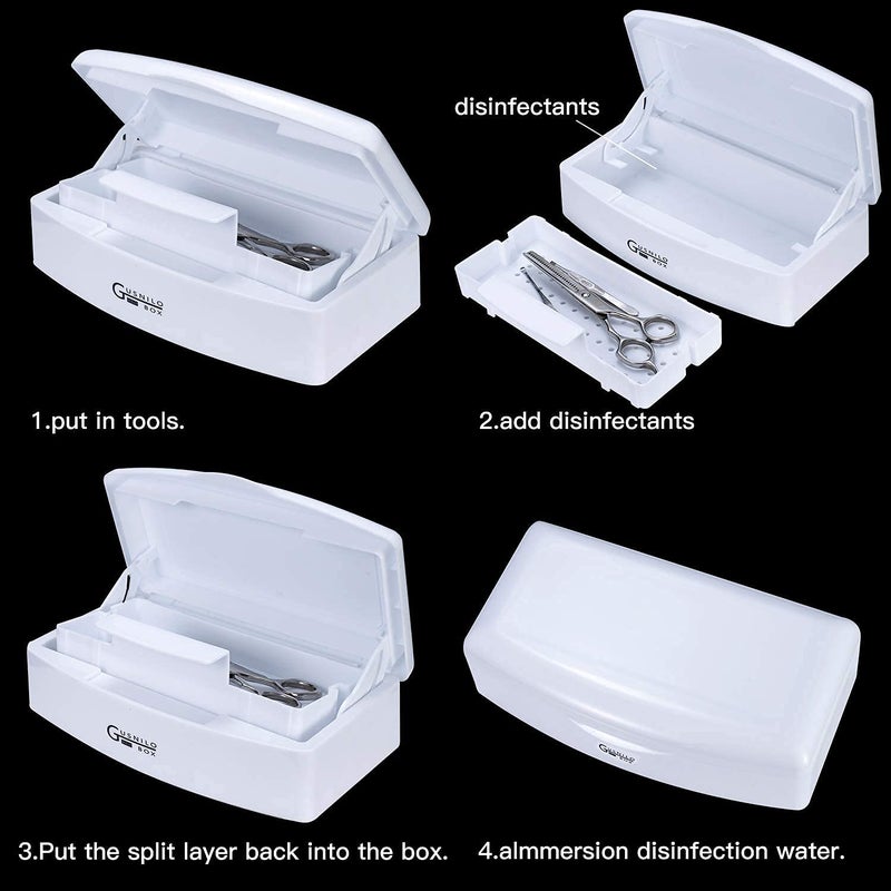 Gusnilo Nail Art Tools, Plastic Storage Box for Nail Tools,Manicure Tool, Tweezers, Hair Salon, Spa and Trimmer Manicure Equipment (1 piece, White) - Image 3