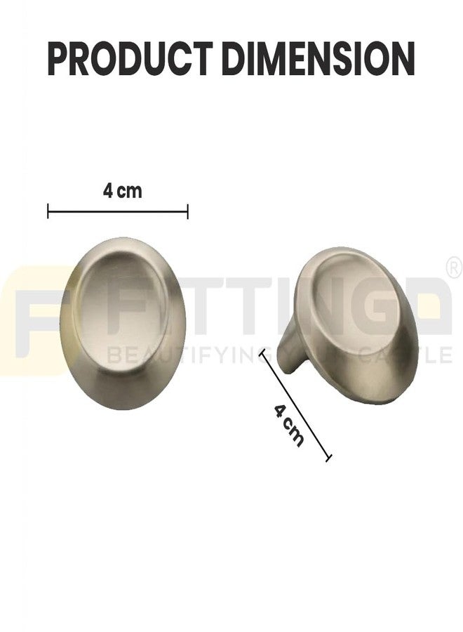 FITTINGO Model 1627 Round Drawer Knobs Premium Zinc Material, Smooth Satin Finish, Durable Modern Cabinet Handles for Kitchen, Wardrobe, Dresser, Furniture Accessories - Pack of 4 - Image 2