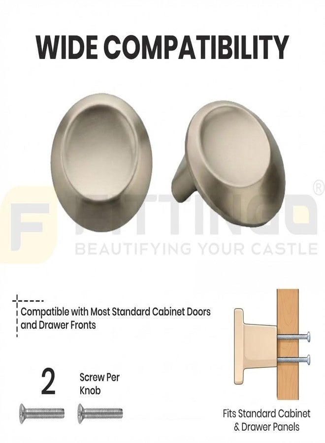 FITTINGO Model 1627 Round Drawer Knobs Premium Zinc Material, Smooth Satin Finish, Durable Modern Cabinet Handles for Kitchen, Wardrobe, Dresser, Furniture Accessories - Pack of 4 - Image 4