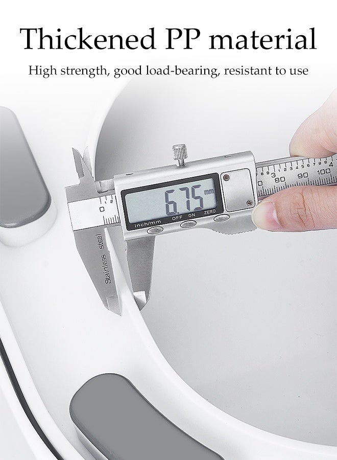 DUNISO غطاء مقعد المرحاض، شكل V، غطاء هادئ يغلق برفق، أدوات تثبيت سريعة للمرحاض، متين وقابل للإزالة، لا يتغير لونه بسهولة، مصمم مع وسادة مبطنة، مناسب لمعظم المراحيض - Image 5