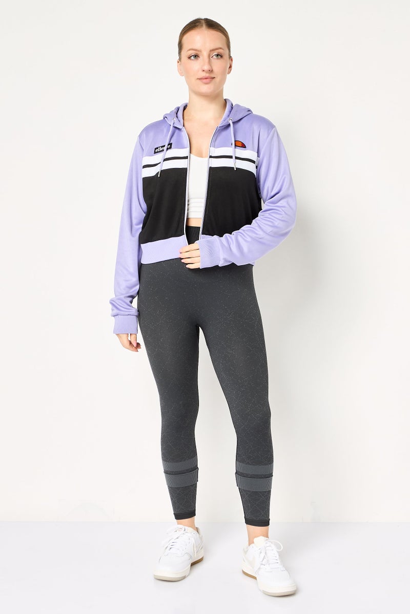 Ellesse هودي رياضي نسائي بأكمام طويلة مناسب في الهواء الطلق بسحاب كامل، متعدد الألوان - Image 3