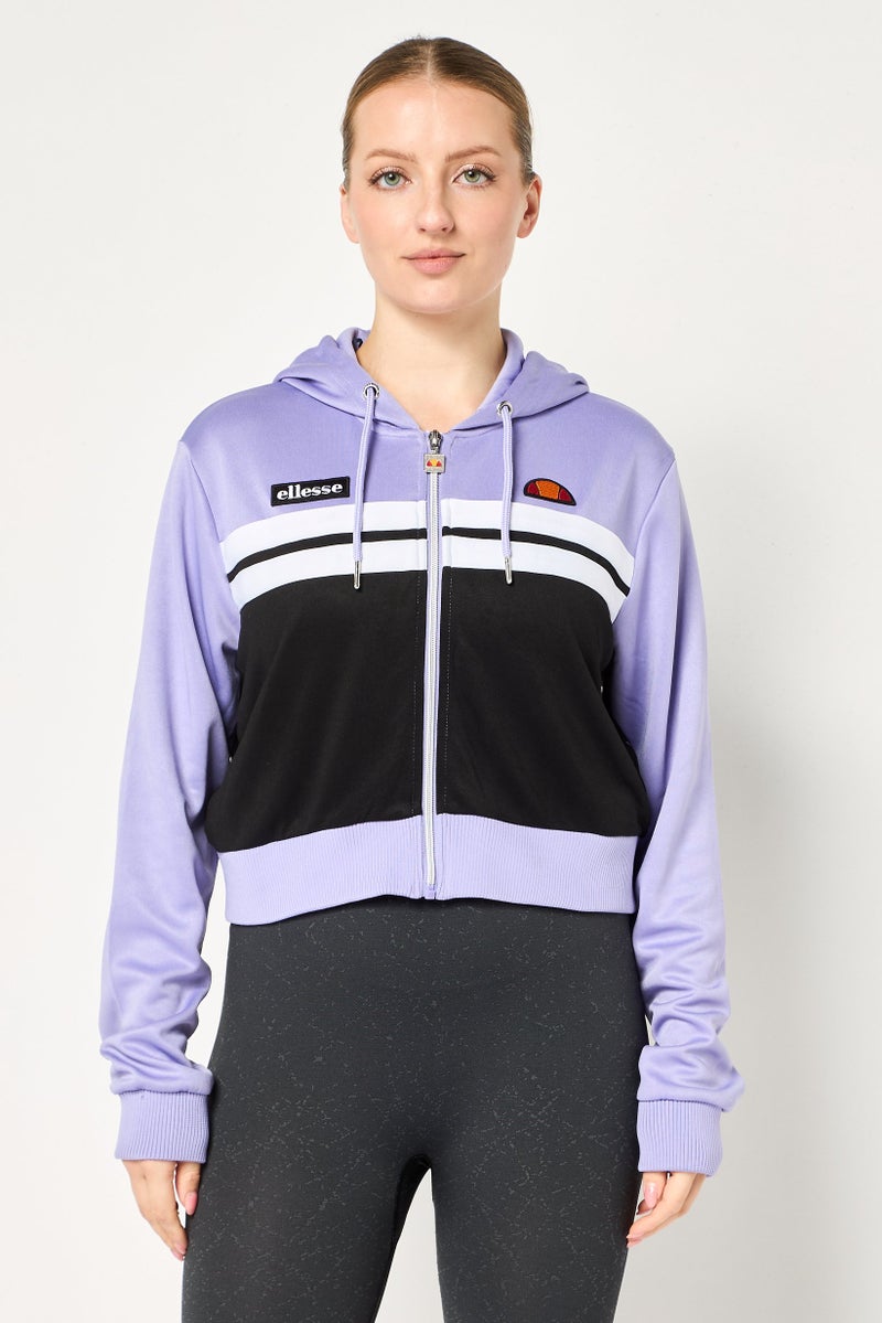 Ellesse هودي رياضي نسائي بأكمام طويلة مناسب في الهواء الطلق بسحاب كامل، متعدد الألوان - Image 1