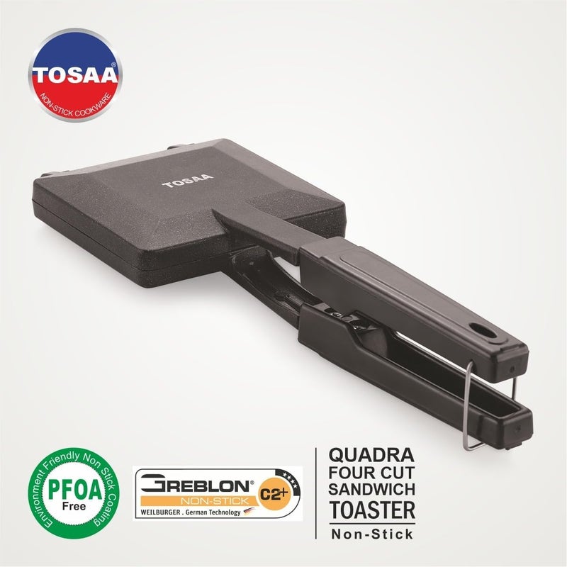 Tosaa Quadra 4-Cut Gas Sandwich Toaster (Black) - Image 5