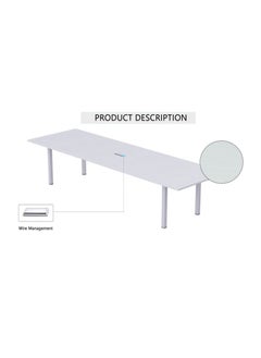 Mahmayi Mahmayi Figura 72-24 6 Seater White Conference-Meeting Table  - Image 2