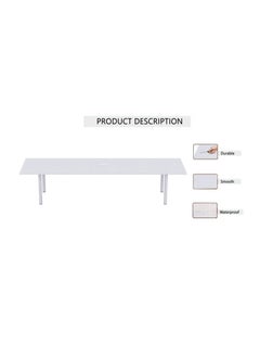 Mahmayi Mahmayi Figura 72-24 6 Seater White Conference-Meeting Table  - Image 3