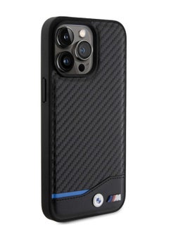 BMW iPhone 15 Pro Case M Carbon Back Cover / Easy Snap-On / Drop Protection - Black  - Image 5