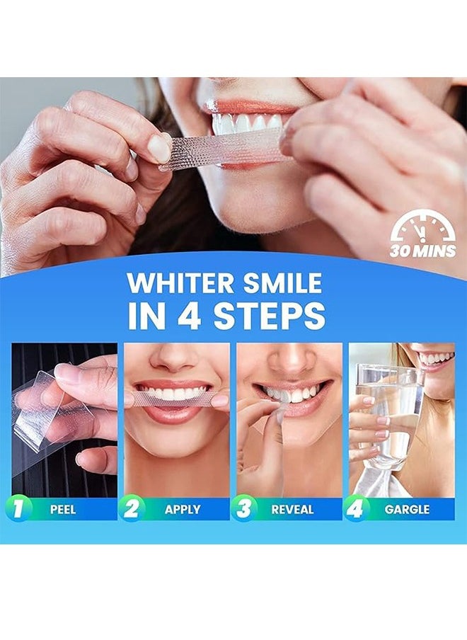 SMILEKIT Teeth Whitening Strips, 28 Whitening Strips For Sensitive Teeth, Effective And Safe Whitening Strips, Reduce Sensitivity White Strips, Helps Remove Smoking/Coffee/Soda/Wine Stains (14 Treatments)  - Image 5
