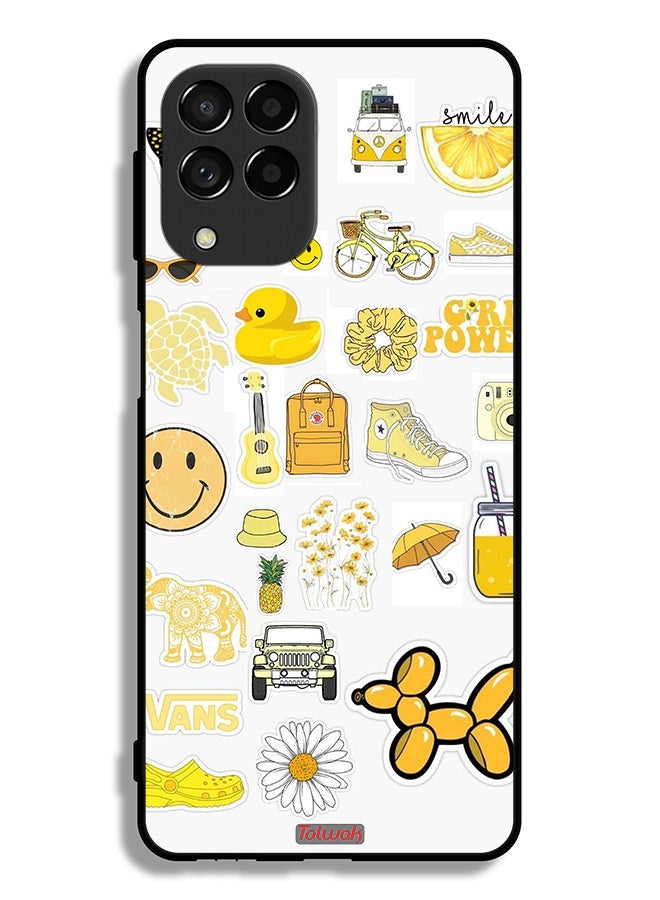 Tolwak Samsung Galaxy M53 Protective Case Cover Girly Tags - Image 1