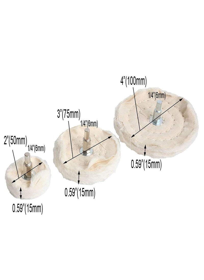 DIY Crafts Diy Crafts Flannelette Cone/column/mushroom/t - Shaped Grinding Head for Drill Diy Works Cleaning Tools, Pack of 18 Set 6x3, 3" (Off White)  - Image 5