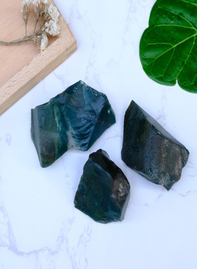 Pyramid Tatva Raw - 100 Gram Rough Stone Natural Healing Crystal Stone Reiki Chakra Balancing (Bloodstone) - Image 3