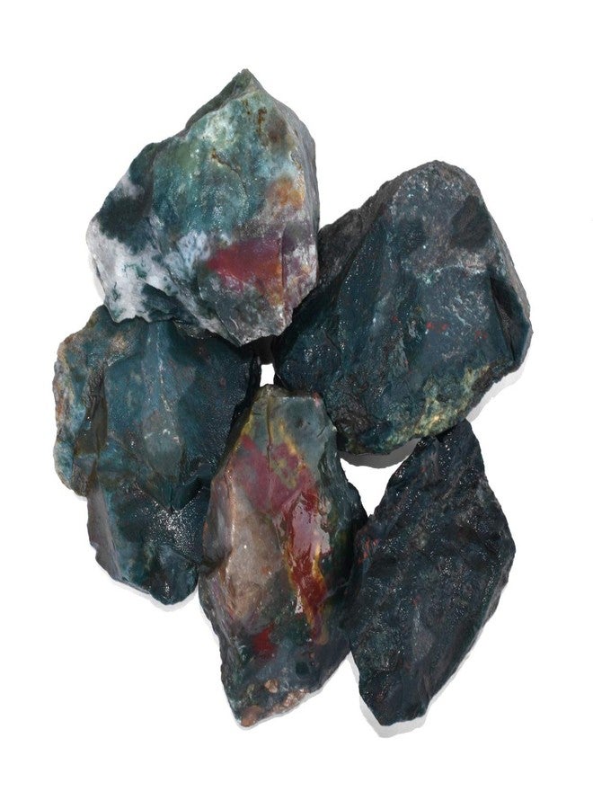 Pyramid Tatva Raw - 100 Gram Rough Stone Natural Healing Crystal Stone Reiki Chakra Balancing (Bloodstone) - Image 1