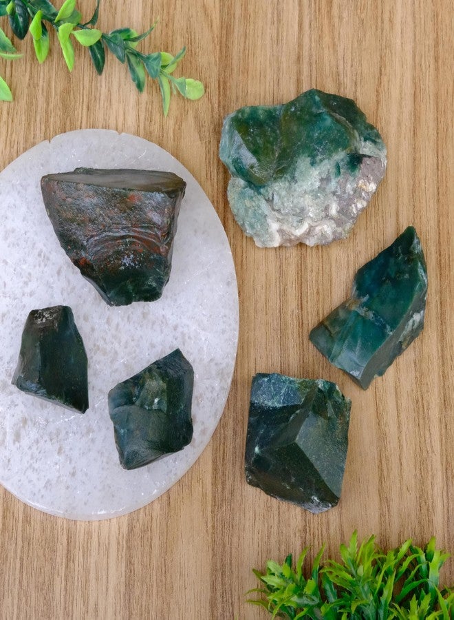 Pyramid Tatva Raw - 100 Gram Rough Stone Natural Healing Crystal Stone Reiki Chakra Balancing (Bloodstone) - Image 4