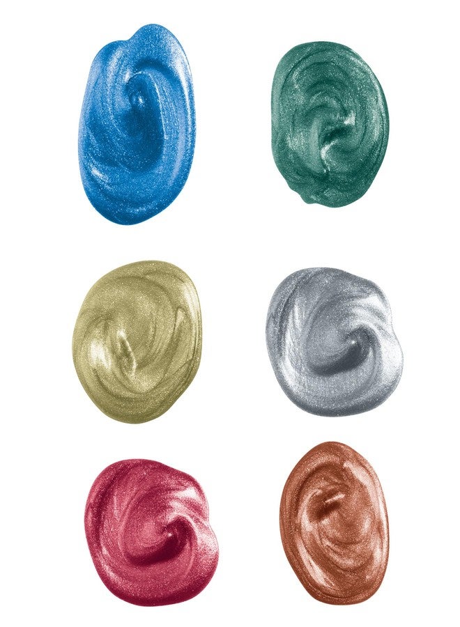 Prang Washable Tempera Paint, Assorted Metallic Colors, 16 Oz., 6 Count - Image 3